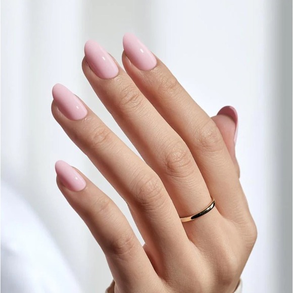 BTARTBOX Press On Nails Soft  Pink Soft Gel Oval Shape Short 32pc Reusable Set - Picture 2 of 3